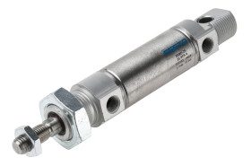 Siłownik pneumatyczny skok: 25mm Festo Ø 25mm dwustronnego działania Action 166.5mm z amortyzacją pneumatyczną