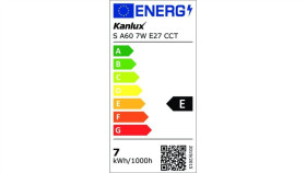 Żarówka Led E27 Kanlux Smart S A60 Ściemnialna 7W E27 Cct 806Lm 2700-6500K...