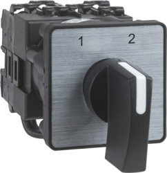Changeover switch, left: 330°, right: 30°, rotary actuator, 1 pole, 440 V, (W x H x D) 30 x 30 x 76 mm, front mounting, K10B011U