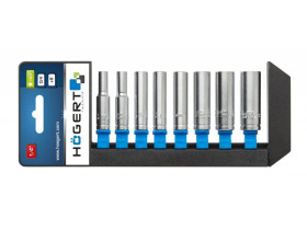 Zestaw nasadek długich 1/4" 8 szt. HT1A886 HOEGERT