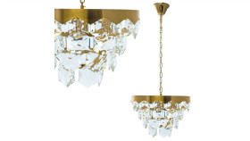 Lampa Wisząca Biały Szklany Klosz Arcturus Kolor Złoty Na G9 - P0574-01F-F7aa...