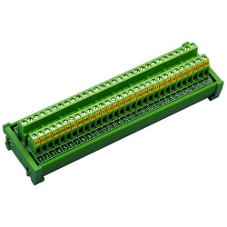 CZH-LABS DIN Rail Mount 24A/400V 30 Position Screw Terminal Block Distribution Module.