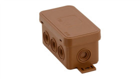 Puszka Instalacyjna Natynkowa Typu Klik 80X45x41mm Hermetyczna Ip54 Brązowa...