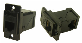 Złącze RJ45 RJ45 żeńskie Cat5e Bez ekranowania porty: Złącze Ethernet Feedthrough RS PRO