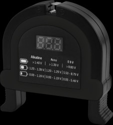 4000001 Battery tester for batteries and rechargeable batteries, digital