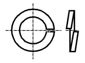 Podkładka sprężysta M4 d=7.6 h=0.9 ocynk