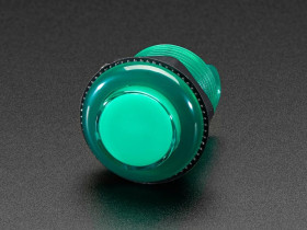 Adafruit Arcade Button with LED - 30mm Translucent Green