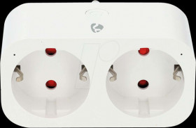 WIFIP141FWT Switchable Wi-Fi socket outlet, 2-gang