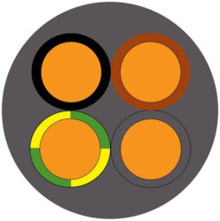 Przewód zasilający 4 Core Polichlorek winylu PVC Sheath Szary 11.5mm od , 500 V