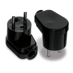 Wtyczka kątowa zu WT-16 16A czarna PLASTROL