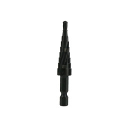 Wiertło wielostopniowe spiralne HSS M2 HEX 1/4 4-12mm (N-WWS0412-1)