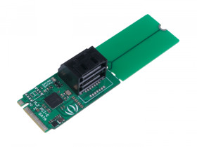 PCIe 3.0x2 M.2 NGFF Key-M to 2-Port (stacked) 6Gbps SATA 3.0 Converter with JMB582 Chip - Suitable for ODYSSEY-X86J4105