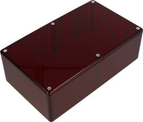 PC enclosure, (L x W x H) 191 x 110 x 61 mm, red/transparent, IP54, 1591ETRD