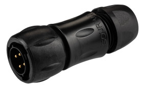 Złącze okrągłe 4-pinowe Standard Kabel Gniazdo Souriau Sunbank by Eaton Męski IP68, IP69K UTS