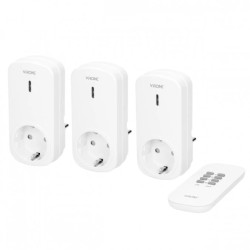 Zestaw bezprzew. gniazd sterowa.pilotem 3+1 SCHUKO RS-3(GS)