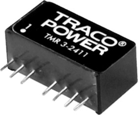 DC converter, 9-36 VDC, 3 W, 1 output, 3.3 VDC, 75 % efficiency, TMR 3-2410WI