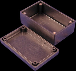 ABS enclosure, (L x W x H) 104 x 66 x 33 mm, black (RAL 9005), IP54, 1594RFICBK
