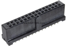 Listwa stykowa PCB 30-pinowe 09195 raster: 2.54 mm Prosty 2-rzędowe HARTING Do montażu na płytce drukowanej1000 V W