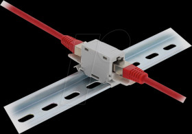 90768 RJ45 coupling Cat.6A, socket to socket, with dust protection cov