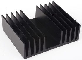 Radiator 100 x 120 x 37mm 1.1K/W Uniwersalny Prostokątny Alu
