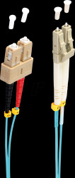 BS77953/3 FO patch cable, duplex, LC / SC, 50/125µ, OM3, aqua, 3m