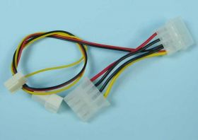 ADAPTER ZAS.2x4-PIN MOLEX-&gt;2-PIN/3-PIN