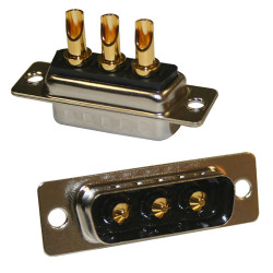 Złącze D-Sub 7-pinowe Męski Proste Montaż na panelu raster 2.77mm Pozłacanie