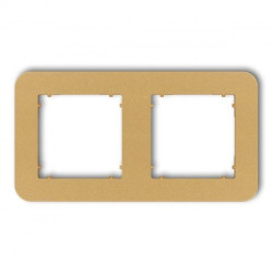 MINI Ramka uniwersalna podwójna zaokrąglona z tworzywa złoty 29MRTZ-2