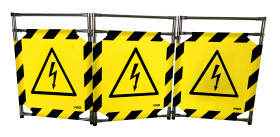 Bariera ochronna Bariera składana Żółty/czarny