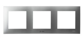 SZAFIR Ramka potrójna do łączników IP-44 srebrny RH-3Z/18