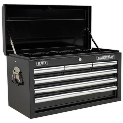Sealey AP33069B Topchest 6 Drawer with Ball Bearing Runners - Black