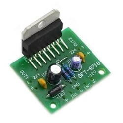 Wzmacniacz audio stereo mini 2x15W; TDA7297