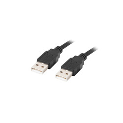 Kabel USB-A 2.0 1M czarny Lanberg