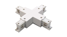 Łącznik Poczwórny Krzyżowy Do Listw Szynowych Trójfazowych Biały