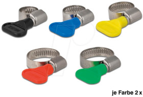 19460 Hose clip assortment, with wing nut, 10 pieces