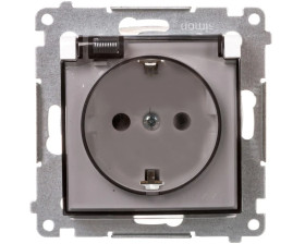 Simon 54 Premium Gniazdo Schuko do wersji IP44 z przeslonami (moduł) 16A, 250V białe DGSZ1BZ.01/11A