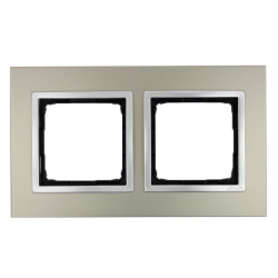 Ramka podwójna metalowa satynowy blask DRN2/79 Kontakt Simon 54 Nature