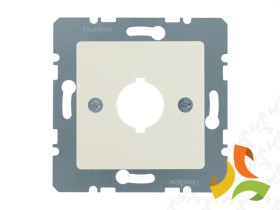 BERKER B.KWADRAT Płytka czołowa z otworem fi 18,8mm do gniazda wyrównania potencjału krem połysk 143102 HAGER