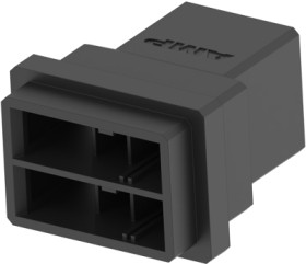 Plug housing, 6 pole, pitch 5.08 mm, straight, black, 1-179554-3