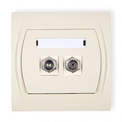 Gniazdo antenowe podwójne typu F (2x SAT, niezależne)