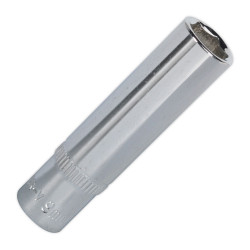 Sealey SP1409D Walldrive&#xAE; Socket 9mm Deep 1/4&quot;sq Drive Fully Polished