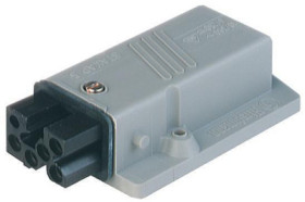 Surface mount socket, 5 pole, screw mounting, crimp connection, 1.0 mm², gray, 932511106