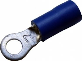 Konektor oczkowy izol. 3.2mm niebieski