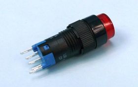 PBO-12BR 3,0A/250V RED PRZYCISK PODŚW