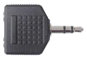 Przejściówka jack wtyk 3.5 stereo / 2*gniazdo 3,5 stereo