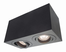 Spot z podwójnym regulowanym źródłem światła LYON na GU10 czarny LP-5881/2SM BK Light Prestige