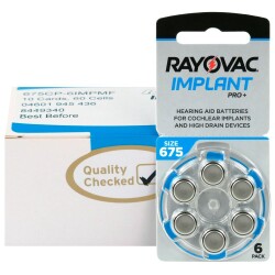 600 x baterie do aparatów słuchowych Rayovac 675 IMPLANT PRO