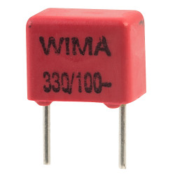 Wima FKP2D003301D00KS FKP2 330pF &#xB1;10% 100V Radial Polypropylene Capacitor
