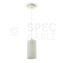 Lampa dekoracyjna wisząca klosz biały mat fi:130mm dł:1300mm E27 max 60W IP20 V-TAC VT-7132-MW