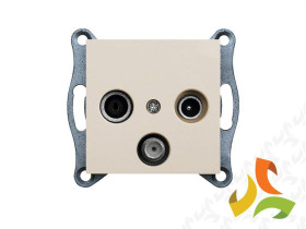 LUMINA Gniazdo antenowe RTV-SAT końcowe kremowe WL3111 HAGER